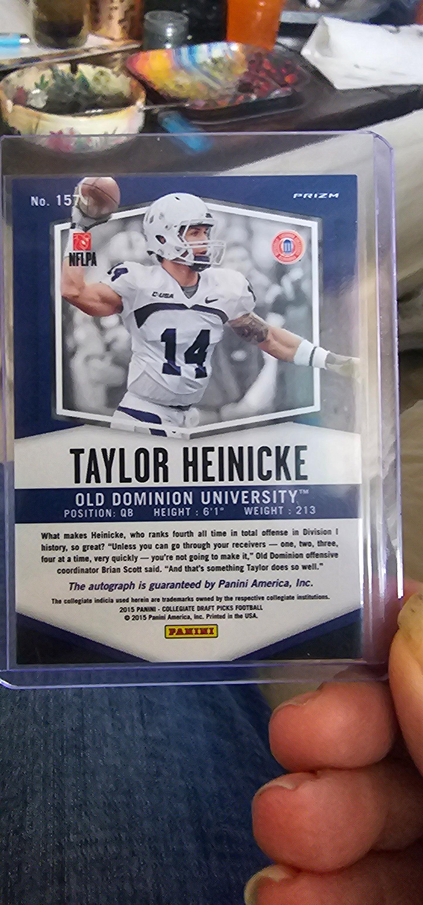 TAYLOR HEINICKE PANINI PRIZM ROOKIE DRAFT AUTO