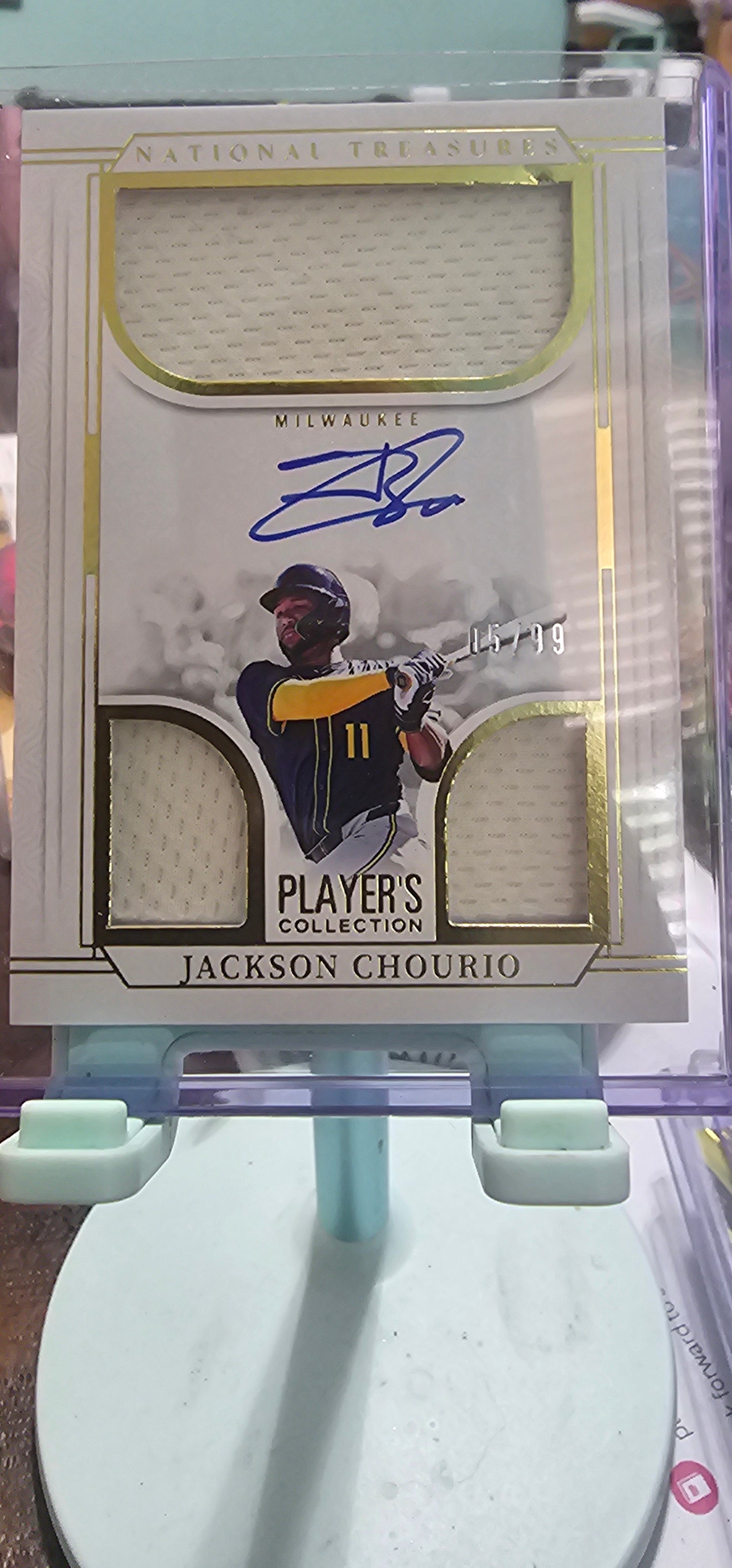 Jackson Chourio Players Collection Auto 05/99 2025 Panini National Treasures
