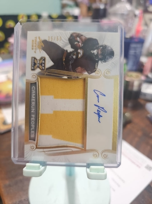 2023 Leaf Trinity - Patch Autographs Gold #PA-CP1 Camerun Peoples 35/50