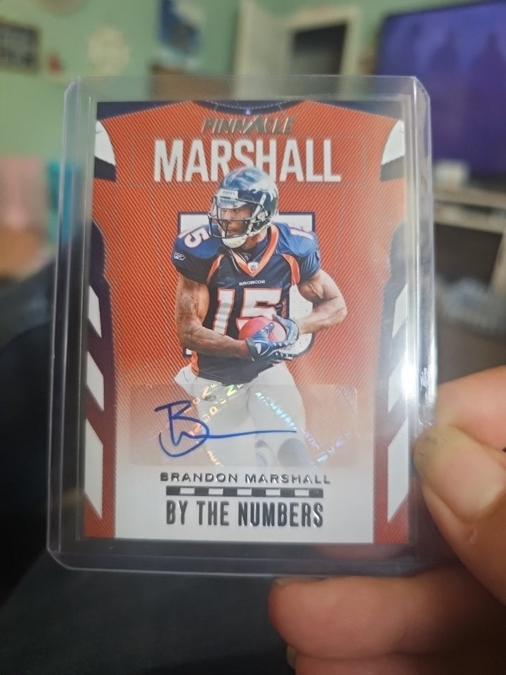 2024 Panini Encore Brandon Marshall By The Numbers Auto /99 Broncos