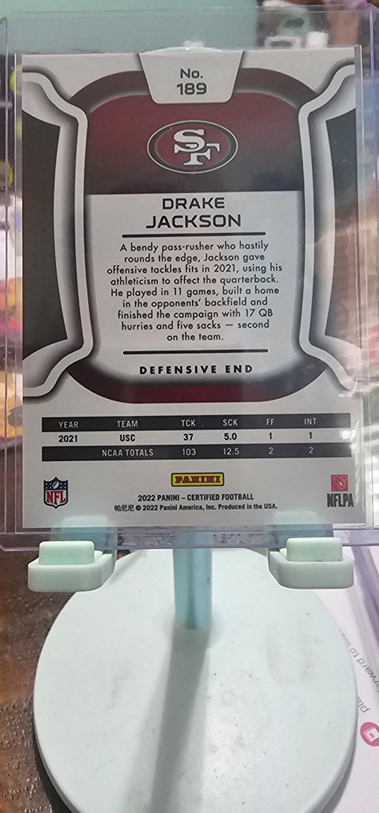 2022 Certified Rookies Mirror Bronze /25 Drake Jackson #189 Rookie RC